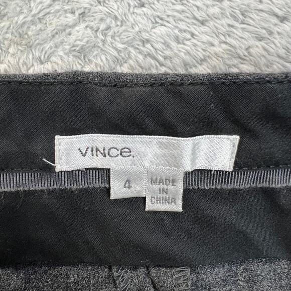 Vince Womens Naval Pants Charcoal Wool Blend Wide Straight Leg Sailor Style Sz 4 - Picture 4 of 14
